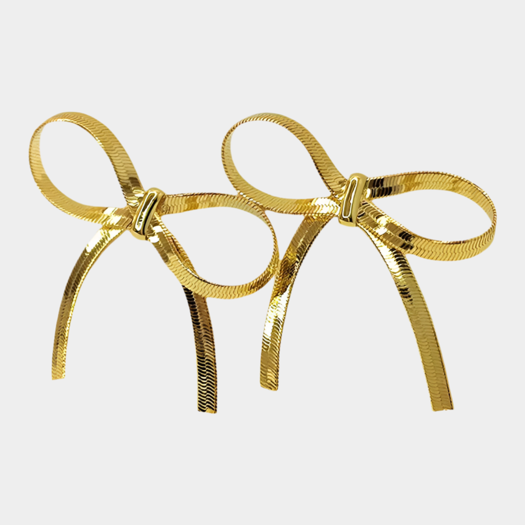 knot bow earrings