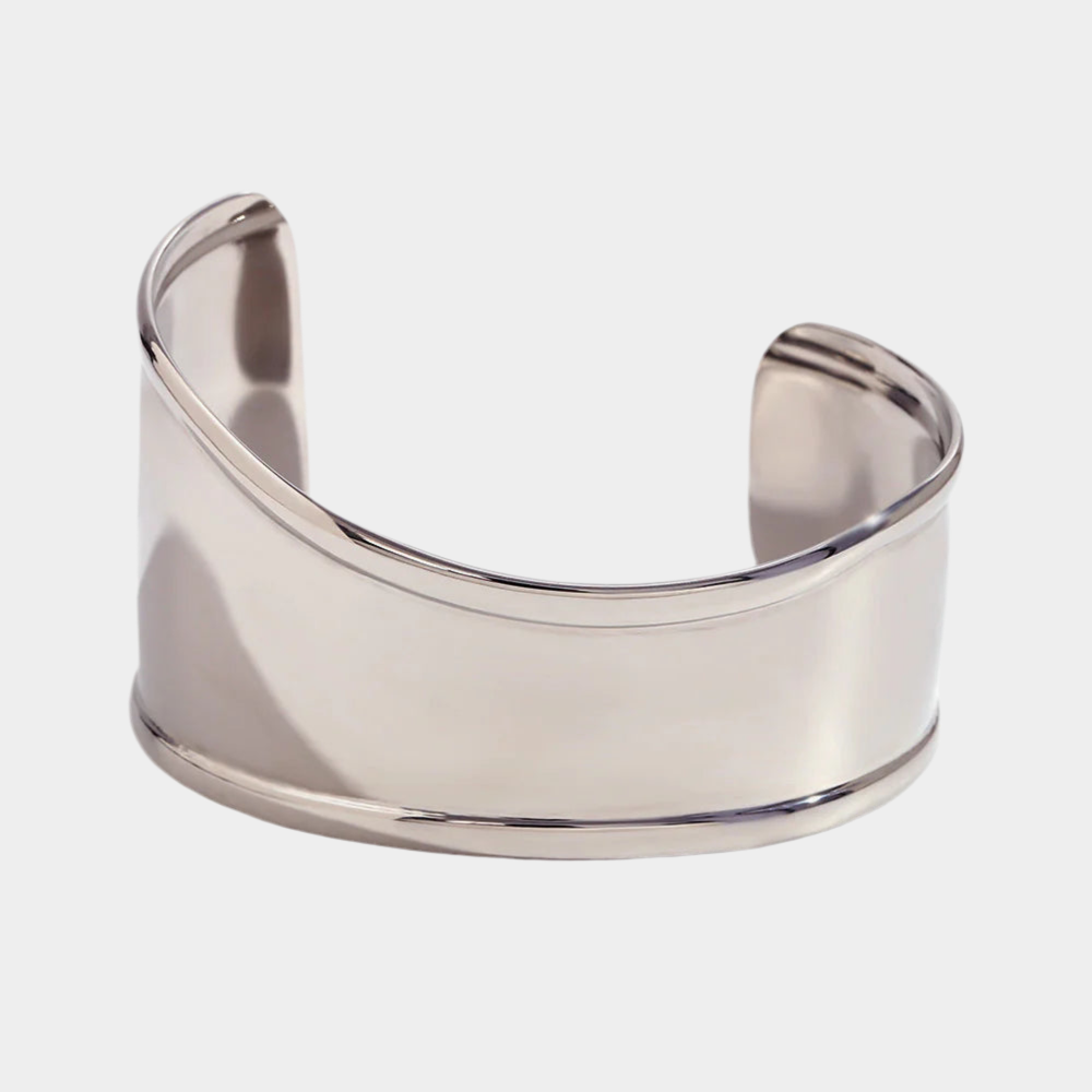 Clio silver simple bangle.