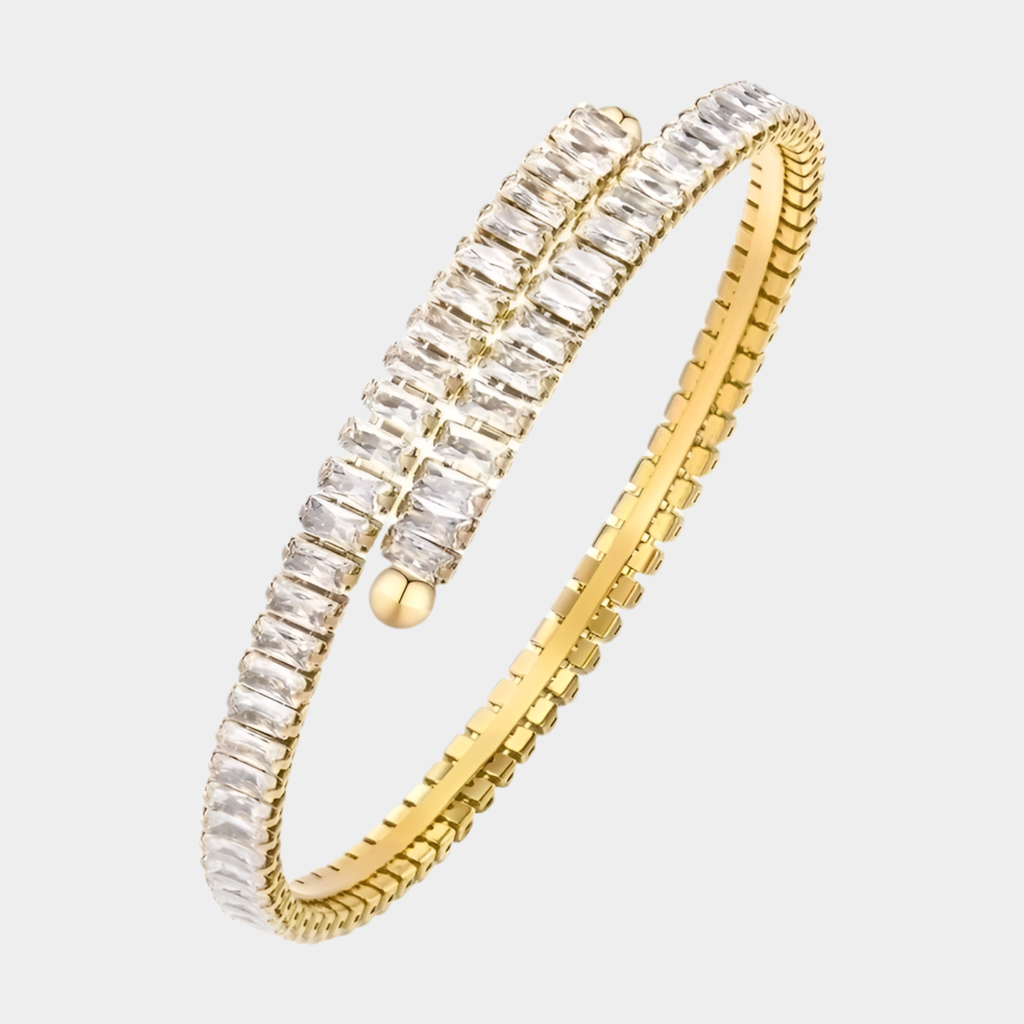 Calliope zircon 18k gold plated bracelet.