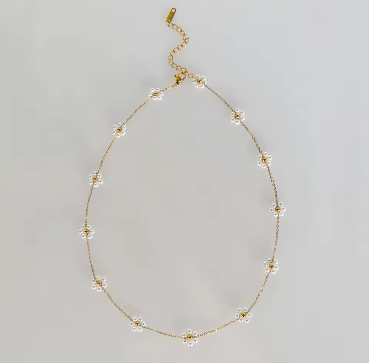Flora gold dainty necklace.