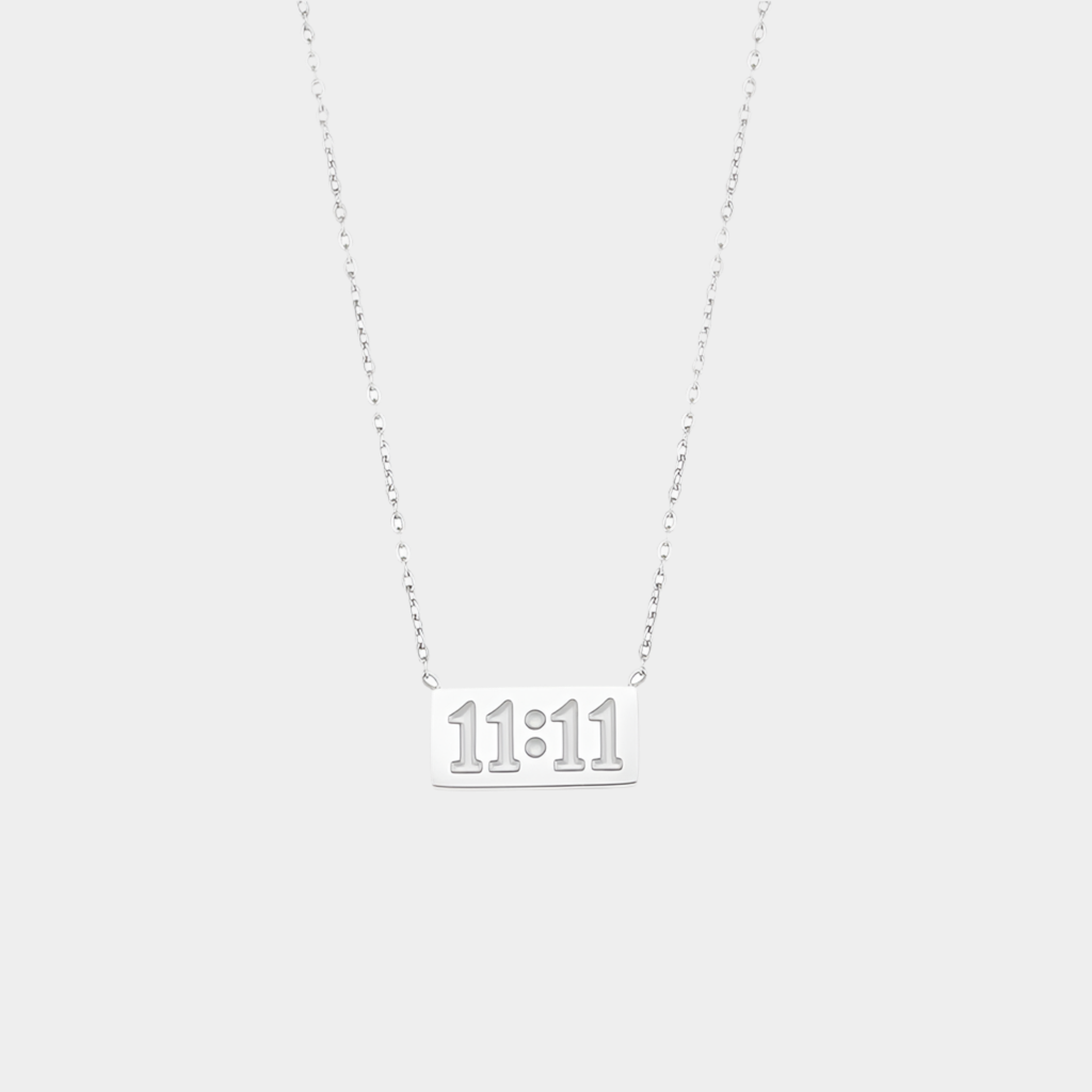 Cosmos 11:11 silver necklace.