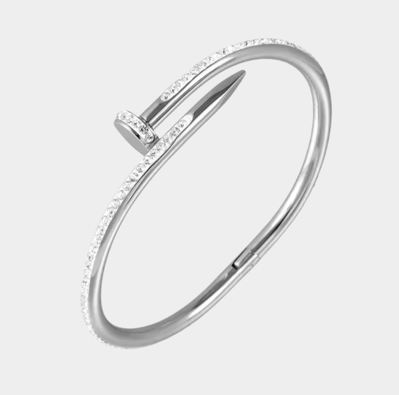 Vida screw nail zircon bracelet, Titanium steel.