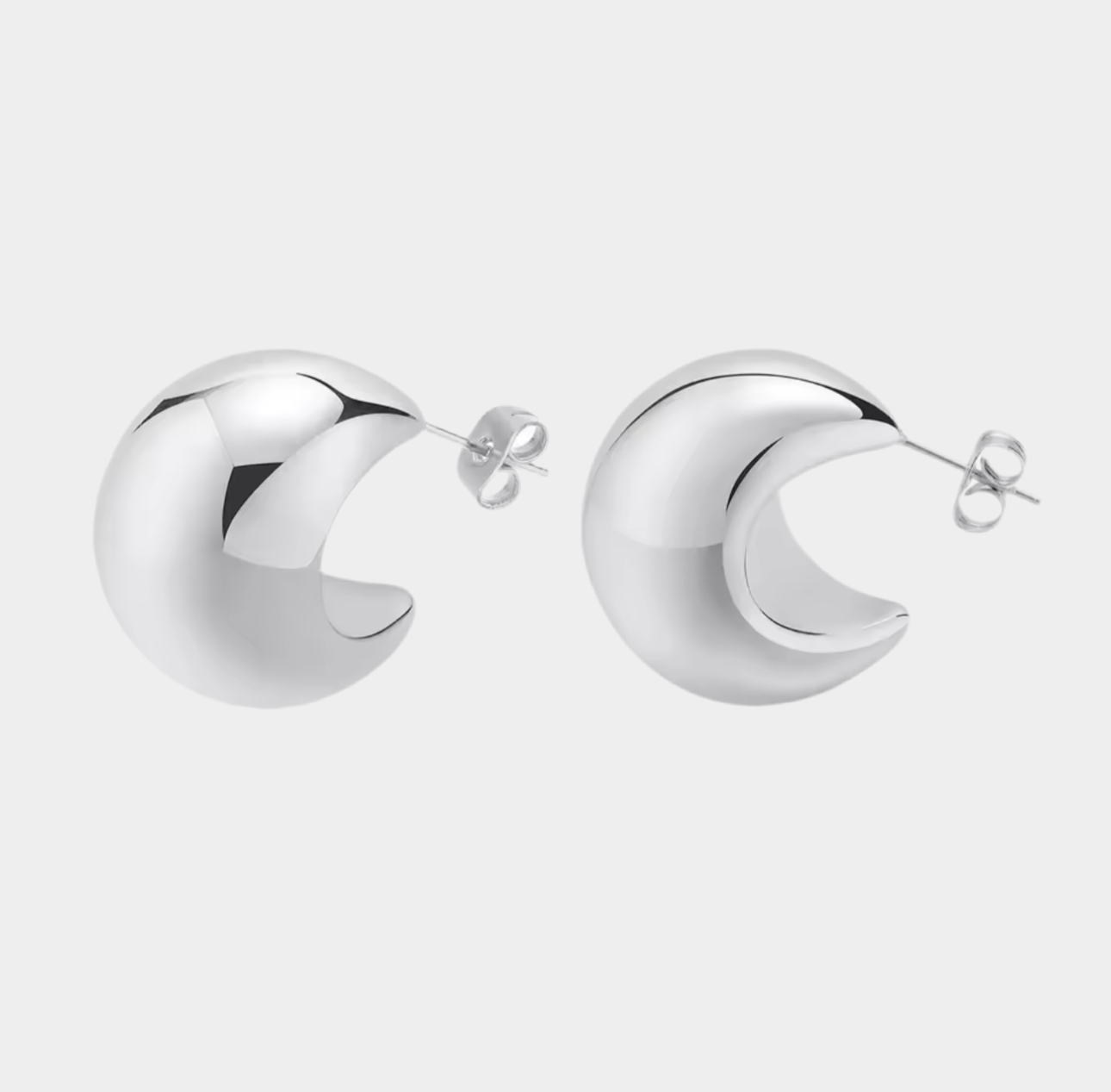 Selene half moon stud earrings.