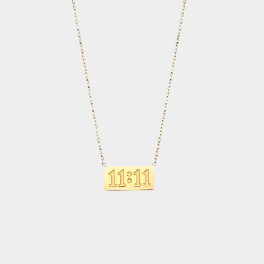 Cosmos 11:11 18k gold plated necklace.