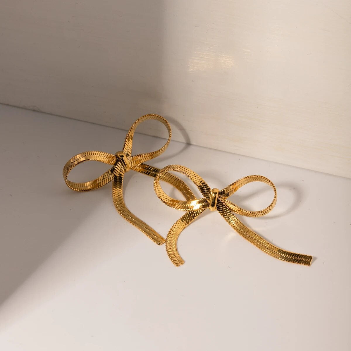 knot bow earrings