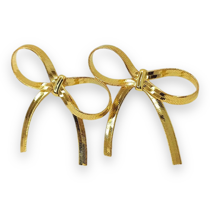 knot bow earrings