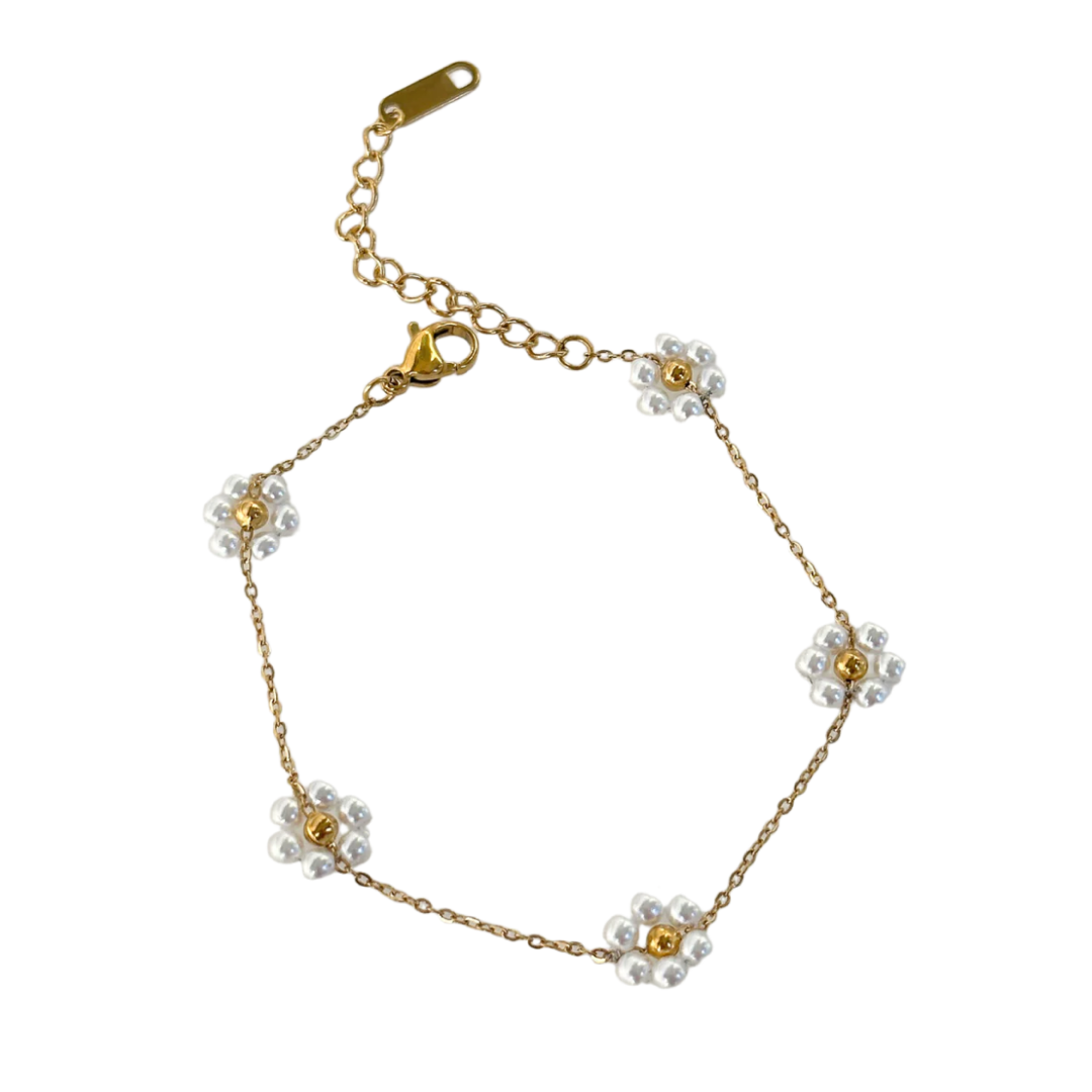 Flora gold dainty anklet.