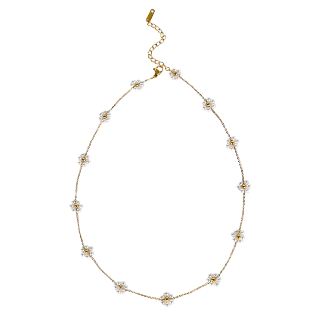 Flora gold dainty necklace.
