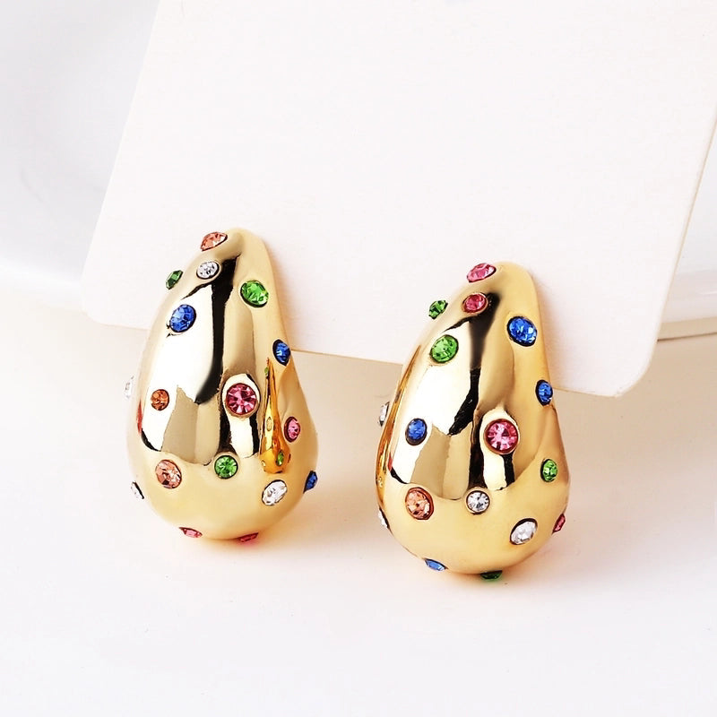 Hyades 18k gold plated water droplet earrings.