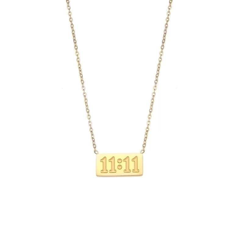 Cosmos 11:11 18k gold plated necklace.