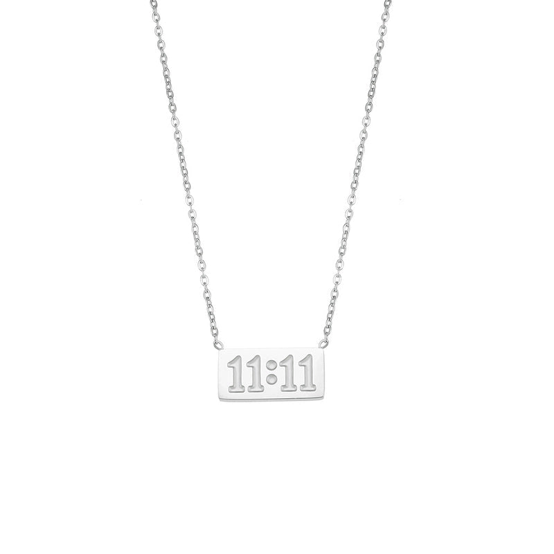 Cosmos 11:11 silver necklace.
