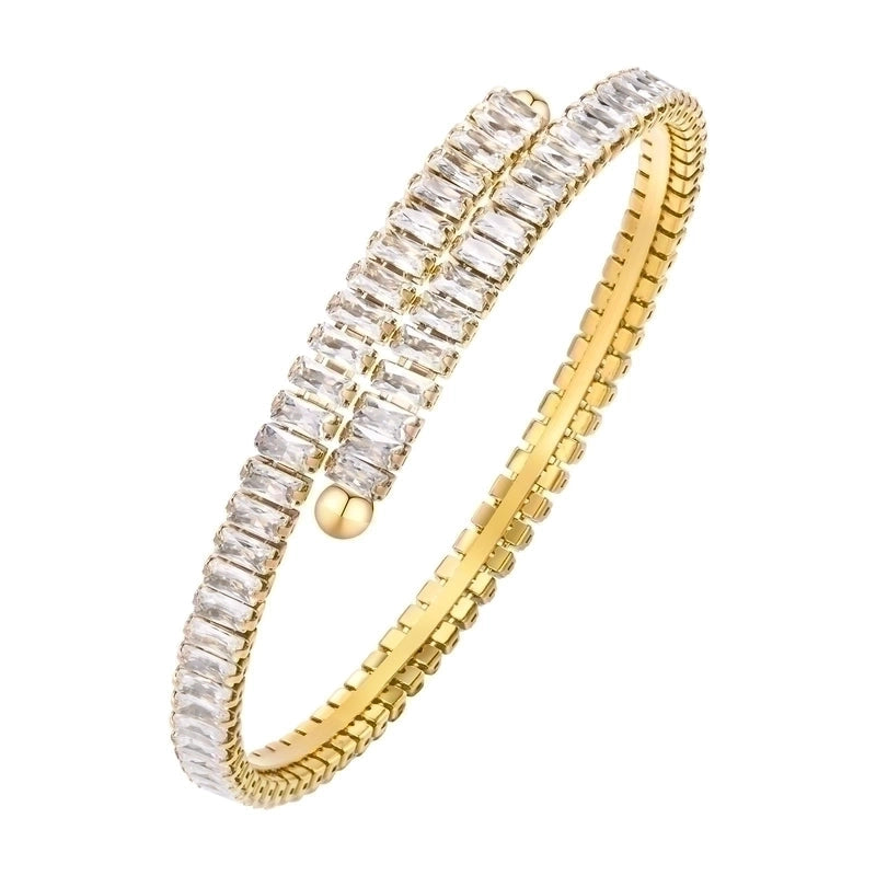 Calliope zircon 18k gold plated bracelet.