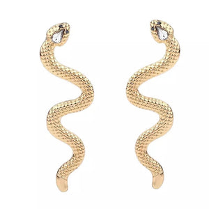 Snake rhinestone earrings