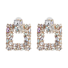 Ab luxe square earrings