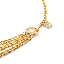 Gold statement waist chain