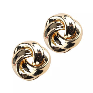 Vintage gold knot earrings