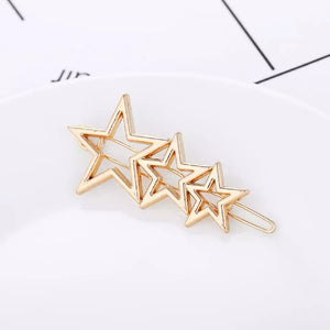 Gold 3 star hair clip