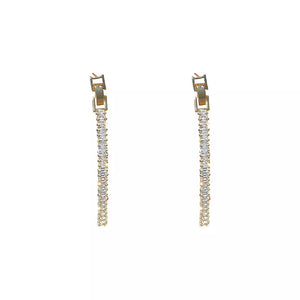 Elegant zircon drop earrings