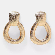 Large gold diva earrings